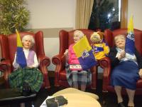 Many of the residents of Portumna Retirement Village originate in Co Clare and the Banner County is not short of support in the upcoming All Ireland Hurling Final. The reception area of the nursing home is bedecked in the Saffron and Blue of Clare (coincidently, these are all the club colours of Portumna so the flags are not in short supply.